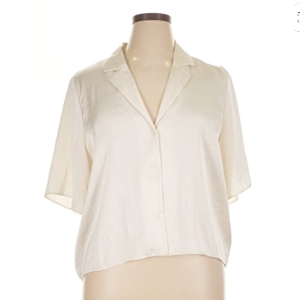Wilfred by Aritzia Satin Button-up Blouse